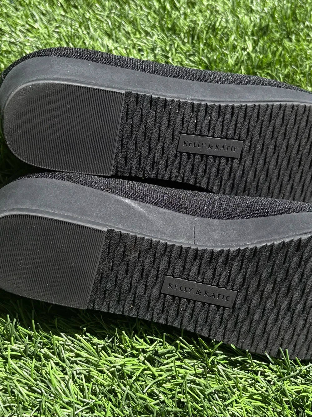 Kelly & Katie Black Espadrille Slip-On Flats